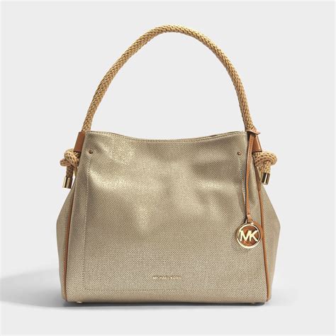 michael kors isla satchel gold|Michael Kors Isla Satchel .